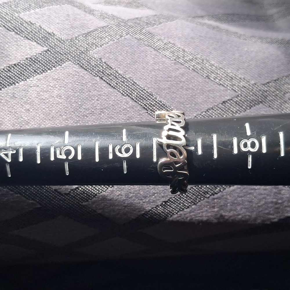 JAI Sterling Silver Retired Script Ring - Picture 6 of 14